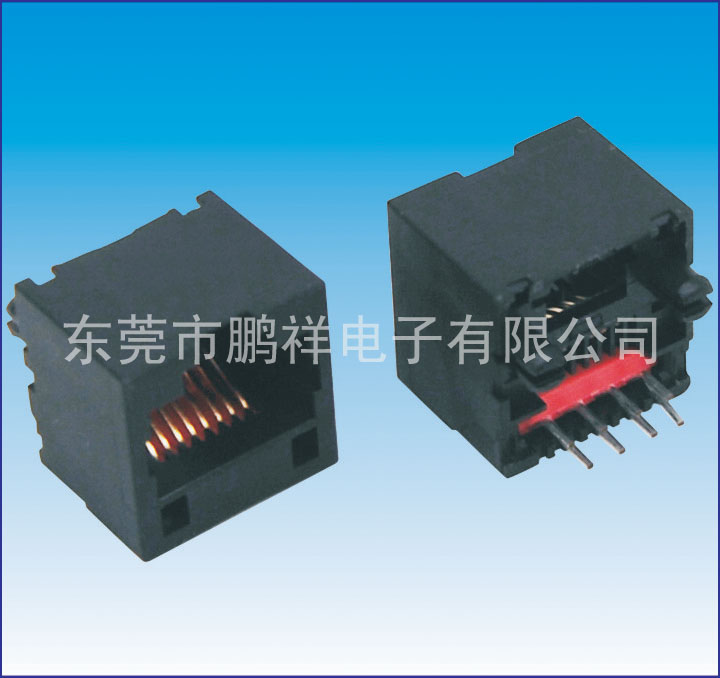 RJ45系列，180度&nbsp;全塑&nbsp;扁針